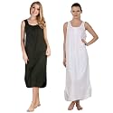 BLAZON Women's Cotton Hosiery Solid Maxi Nighty Slip (Pack of 2) Available Sizes: S, M, L, XL, 2XL, 3XL, 4XL, 5XL