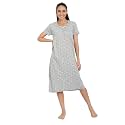 BLAZON Women39s Cotton Hosiery Elegant Maxi Nightdress