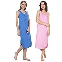 BLAZON Women's Cotton Hosiery Solid Maxi Nighty Slip (Pack of 2) Available Sizes: S, M, L, XL, 2XL, 3XL, 4XL, 5XL