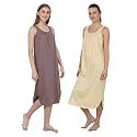 BLAZON Women's Cotton Hosiery Solid Maxi Nighty Slip (Pack of 2) Available Sizes: S, M, L, XL, 2XL, 3XL, 4XL, 5XL