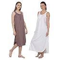 BLAZON Women's Cotton Hosiery Solid Maxi Nighty Slip (Pack of 2) Available Sizes: S, M, L, XL, 2XL, 3XL, 4XL, 5XL