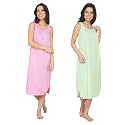 BLAZON Women's Cotton Hosiery Solid Maxi Nighty Slip (Pack of 2) Available Sizes: S, M, L, XL, 2XL, 3XL, 4XL, 5XL