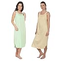 BLAZON Women's Cotton Hosiery Solid Maxi Nighty Slip (Pack of 2) Available Sizes: S, M, L, XL, 2XL, 3XL, 4XL, 5XL