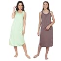 BLAZON Women's Cotton Hosiery Solid Maxi Nighty Slip (Pack of 2) Available Sizes: S, M, L, XL, 2XL, 3XL, 4XL, 5XL