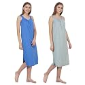 BLAZON Women's Cotton Hosiery Solid Maxi Nighty Slip (Pack of 2) Available Sizes: S, M, L, XL, 2XL, 3XL, 4XL, 5XL