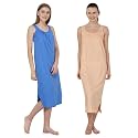 BLAZON Women's Cotton Hosiery Solid Maxi Nighty Slip (Pack of 2) Available Sizes: S, M, L, XL, 2XL, 3XL, 4XL, 5XL