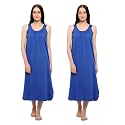 BLAZON Women's Cotton Hosiery Solid Maxi Nighty Slip (Pack of 2) Available Sizes: S, M, L, XL, 2XL, 3XL, 4XL, 5XL