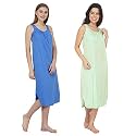 BLAZON Women's Cotton Hosiery Solid Maxi Nighty Slip (Pack of 2) Available Sizes: S, M, L, XL, 2XL, 3XL, 4XL, 5XL
