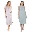 BLAZON Women's Cotton Hosiery Solid Maxi Nighty Slip (Pack of 2) Available Sizes: S, M, L, XL, 2XL, 3XL, 4XL, 5XL
