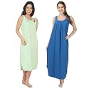 BLAZON Women's Cotton Hosiery Solid Maxi Nighty Slip (Pack of 2) Available Sizes: S, M, L, XL, 2XL, 3XL, 4XL, 5XL