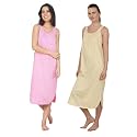 BLAZON Women's Cotton Hosiery Solid Maxi Nighty Slip (Pack of 2) Available Sizes: S, M, L, XL, 2XL, 3XL, 4XL, 5XL