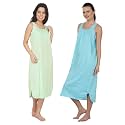 BLAZON Women's Cotton Hosiery Solid Maxi Nighty Slip (Pack of 2) Available Sizes: S, M, L, XL, 2XL, 3XL, 4XL, 5XL
