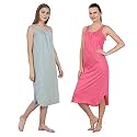 BLAZON Women's Cotton Hosiery Solid Maxi Nighty Slip (Pack of 2) Available Sizes: S, M, L, XL, 2XL, 3XL, 4XL, 5XL