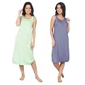 BLAZON Women's Cotton Hosiery Solid Maxi Nighty Slip (Pack of 2) Available Sizes: S, M, L, XL, 2XL, 3XL, 4XL, 5XL