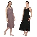 BLAZON Women's Cotton Hosiery Solid Maxi Nighty Slip (Pack of 2) Available Sizes: S, M, L, XL, 2XL, 3XL, 4XL, 5XL