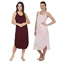 BLAZON Women's Cotton Hosiery Solid Maxi Nighty Slip (Pack of 2) Available Sizes: S, M, L, XL, 2XL, 3XL, 4XL, 5XL