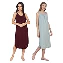 BLAZON Women's Cotton Hosiery Solid Maxi Nighty Slip (Pack of 2) Available Sizes: S, M, L, XL, 2XL, 3XL, 4XL, 5XL