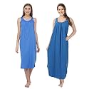 BLAZON Women's Cotton Hosiery Solid Maxi Nighty Slip (Pack of 2) Available Sizes: S, M, L, XL, 2XL, 3XL, 4XL, 5XL