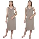 BLAZON Women's Cotton Hosiery Solid Maxi Nighty Slip (Pack of 2) Available Sizes: S, M, L, XL, 2XL, 3XL, 4XL, 5XL