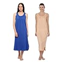 BLAZON Women's Cotton Hosiery Solid Maxi Nighty Slip (Pack of 2) Available Sizes: S, M, L, XL, 2XL, 3XL, 4XL, 5XL
