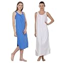 BLAZON Women's Cotton Hosiery Solid Maxi Nighty Slip (Pack of 2) Available Sizes: S, M, L, XL, 2XL, 3XL, 4XL, 5XL