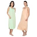 BLAZON Women's Cotton Hosiery Solid Maxi Nighty Slip (Pack of 2) Available Sizes: S, M, L, XL, 2XL, 3XL, 4XL, 5XL