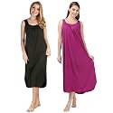 BLAZON Women's Cotton Hosiery Solid Maxi Nighty Slip (Pack of 2) Available Sizes: S, M, L, XL, 2XL, 3XL, 4XL, 5XL
