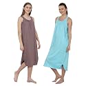 BLAZON Women's Cotton Hosiery Solid Maxi Nighty Slip (Pack of 2) Available Sizes: S, M, L, XL, 2XL, 3XL, 4XL, 5XL