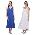 BLAZON Women's Cotton Hosiery Solid Maxi Nighty Slip (Pack of 2) Available Sizes: S, M, L, XL, 2XL, 3XL, 4XL, 5XL
