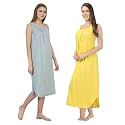 BLAZON Women's Cotton Hosiery Solid Maxi Nighty Slip (Pack of 2) Available Sizes: S, M, L, XL, 2XL, 3XL, 4XL, 5XL