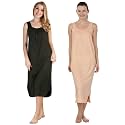BLAZON Women's Cotton Hosiery Solid Maxi Nighty Slip (Pack of 2) Available Sizes: S, M, L, XL, 2XL, 3XL, 4XL, 5XL
