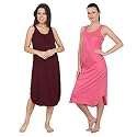 BLAZON Women's Cotton Hosiery Solid Maxi Nighty Slip (Pack of 2) Available Sizes: S, M, L, XL, 2XL, 3XL, 4XL, 5XL