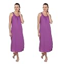 BLAZON Women's Cotton Hosiery Solid Maxi Nighty Slip (Pack of 2) Available Sizes: S, M, L, XL, 2XL, 3XL, 4XL, 5XL
