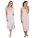 BLAZON Women's Cotton Hosiery Solid Maxi Nighty Slip (Pack of 2) Available Sizes: S, M, L, XL, 2XL, 3XL, 4XL, 5XL