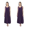 BLAZON Women's Cotton Hosiery Solid Maxi Nighty Slip (Pack of 2) Available Sizes: S, M, L, XL, 2XL, 3XL, 4XL, 5XL