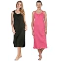 BLAZON Women's Cotton Hosiery Solid Maxi Nighty Slip (Pack of 2) Available Sizes: S, M, L, XL, 2XL, 3XL, 4XL, 5XL