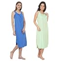 BLAZON Women's Cotton Hosiery Solid Maxi Nighty Slip (Pack of 2) Available Sizes: S, M, L, XL, 2XL, 3XL, 4XL, 5XL