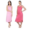 BLAZON Women's Cotton Hosiery Solid Maxi Nighty Slip (Pack of 2) Available Sizes: S, M, L, XL, 2XL, 3XL, 4XL, 5XL