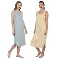 BLAZON Women's Cotton Hosiery Solid Maxi Nighty Slip (Pack of 2) Available Sizes: S, M, L, XL, 2XL, 3XL, 4XL, 5XL