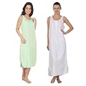 BLAZON Women's Cotton Hosiery Solid Maxi Nighty Slip (Pack of 2) Available Sizes: S, M, L, XL, 2XL, 3XL, 4XL, 5XL