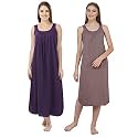 BLAZON Women's Cotton Hosiery Solid Maxi Nighty Slip (Pack of 2) Available Sizes: S, M, L, XL, 2XL, 3XL, 4XL, 5XL