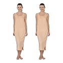 BLAZON Women's Cotton Hosiery Solid Maxi Nighty Slip (Pack of 2) Available Sizes: S, M, L, XL, 2XL, 3XL, 4XL, 5XL