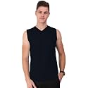 THE BLAZZE 0071 Men's V-Neck Sleeveless T-Shirt Vest Tank Tops Muscle Tee Gym Bodybuilding Vests Fitness Workout Train Stringers