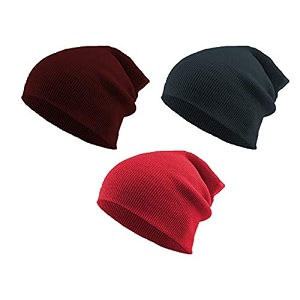 the blazze 2015 winter beanie cap for men and women pack of 3 pack of 3 maroonnavypink