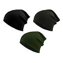 THE BLAZZE 2015 Winter Beanie Cap for Men and Women Pack Of 3 (Pack Of 3, Black,DarkGrey,Green)