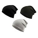 THE BLAZZE 2015 Winter Beanie Cap for Men and Women Pack Of 3 (Pack Of 3, Black,DarkGrey,Grey)