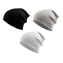 THE BLAZZE 2015 Winter Beanie Cap for Men and Women Pack Of 3 (Pack Of 3, Black,Grey,White)