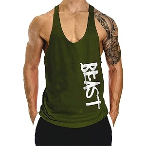the blazze men39s beast tank tops muscle gym bodybuilding vest fitness workout train stringers