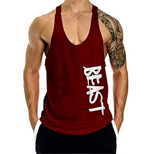 the blazze men39s beast tank tops muscle gym bodybuilding vest fitness workout train stringers