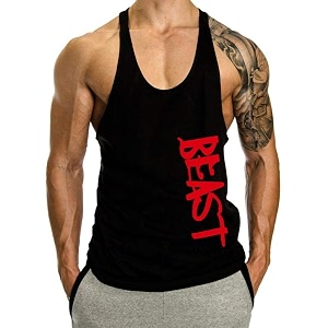 the blazze men39s beast tank tops muscle gym bodybuilding vest fitness workout train stringers